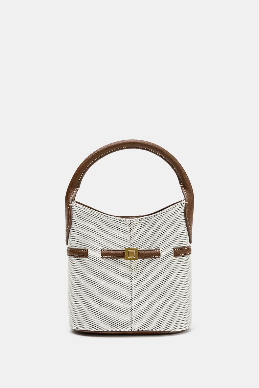 MINI SACA CANVAS HEBILLA / Beige claro - Zara фото 2