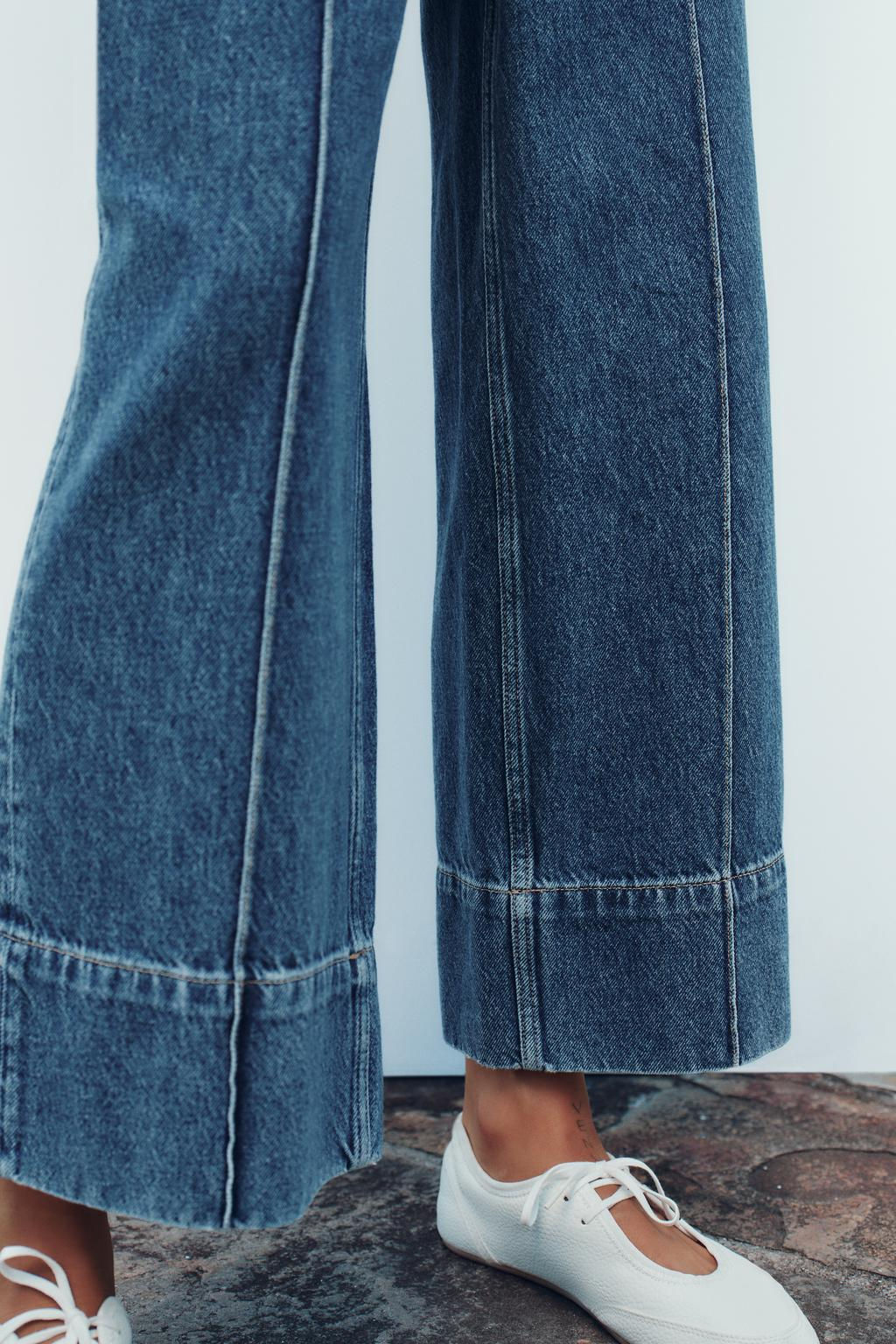 Z1975 WIDE-LEG HIGH-WAIST CROPPED JEANS - Zara фото 12