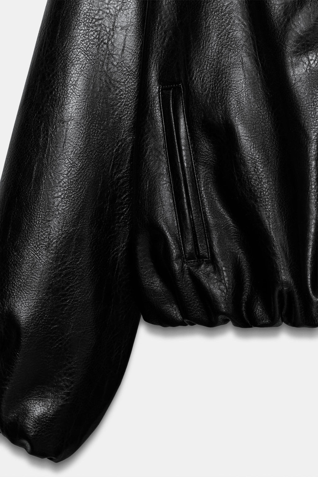 LEATHER EFFECT BOMBER JACKET - Zara фото 7