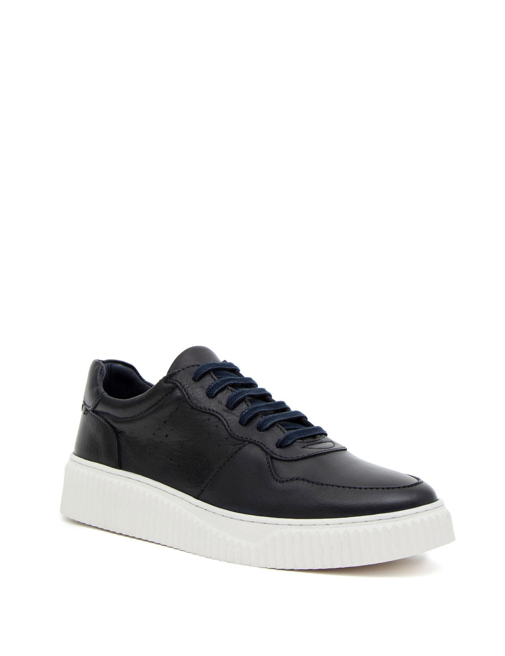 Lacivert %100 Deri Casual Ayakkab_