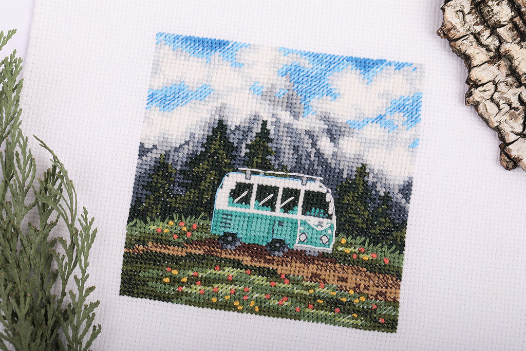 Klart набор для вышивания 8-512 Путешествие на колесах 10 х 10 см  фото 4