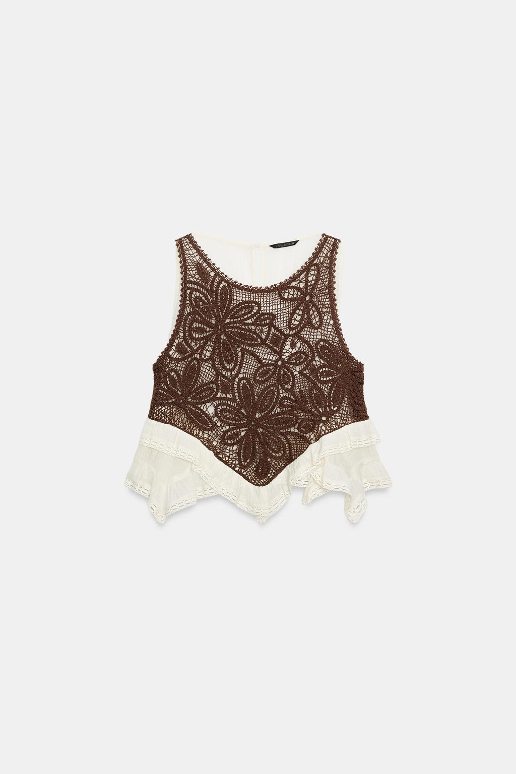 TOP COMBINADO CROCHET / Marr?n - Zara фото 7