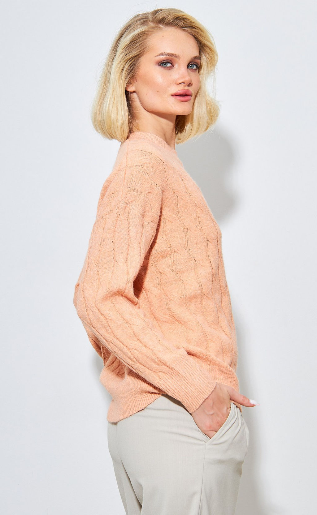 Джемпер женский F322-15133 персиковый - Fine joyce фото 9