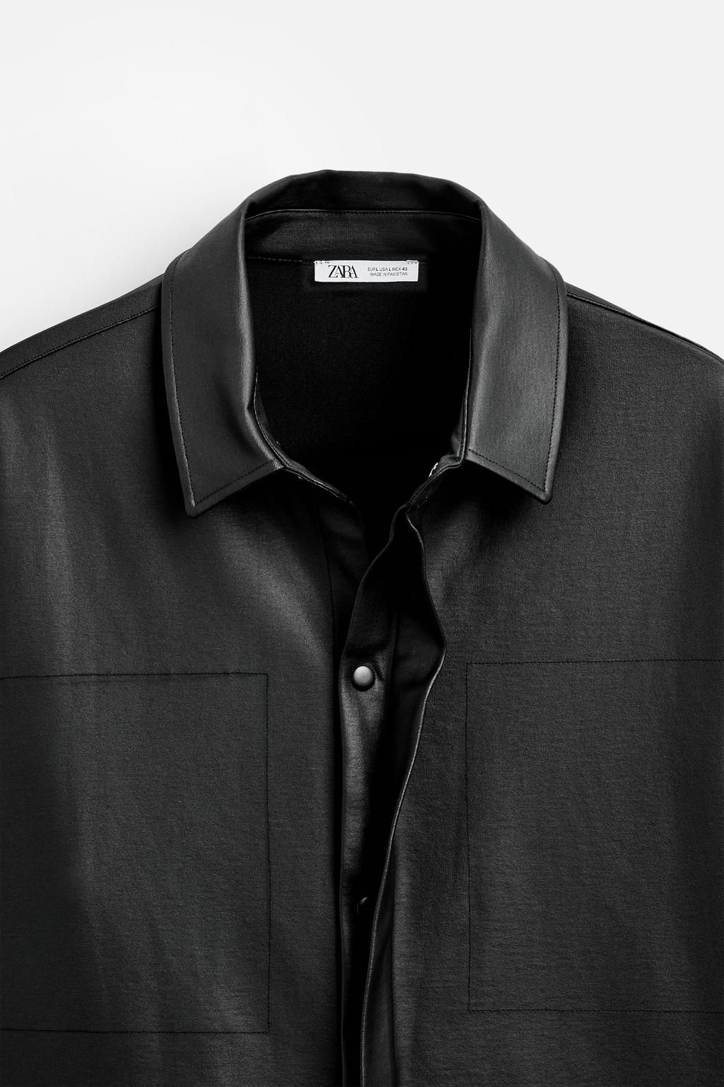 WAXED-EFFECT SHIRT - Zara фото 8