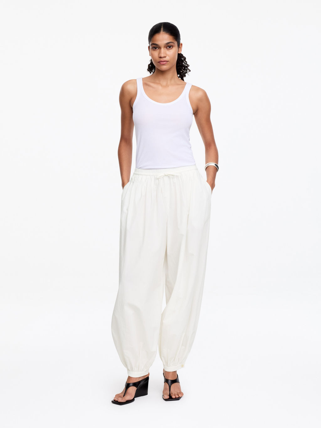 Pantalones abullonados de algod?n - H&m фото 4