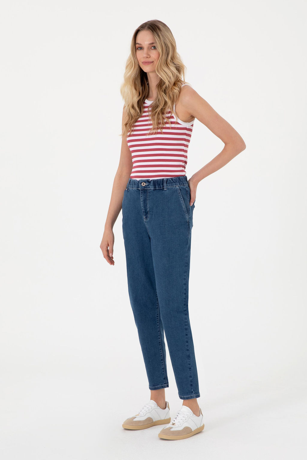 Kad_n A__k Mavi Carrot Fit Jean Pantolon Sepette S_rpriz _ndirim - U.s. polo assn фото 3