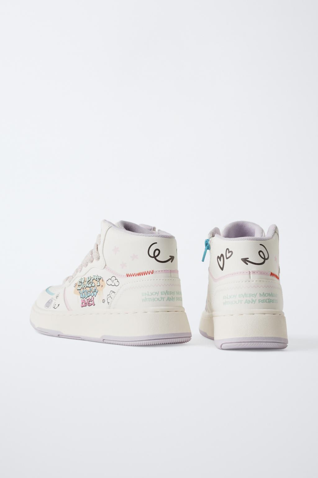 GRAFFITI HIGH-TOP SNEAKERS - Zara фото 5