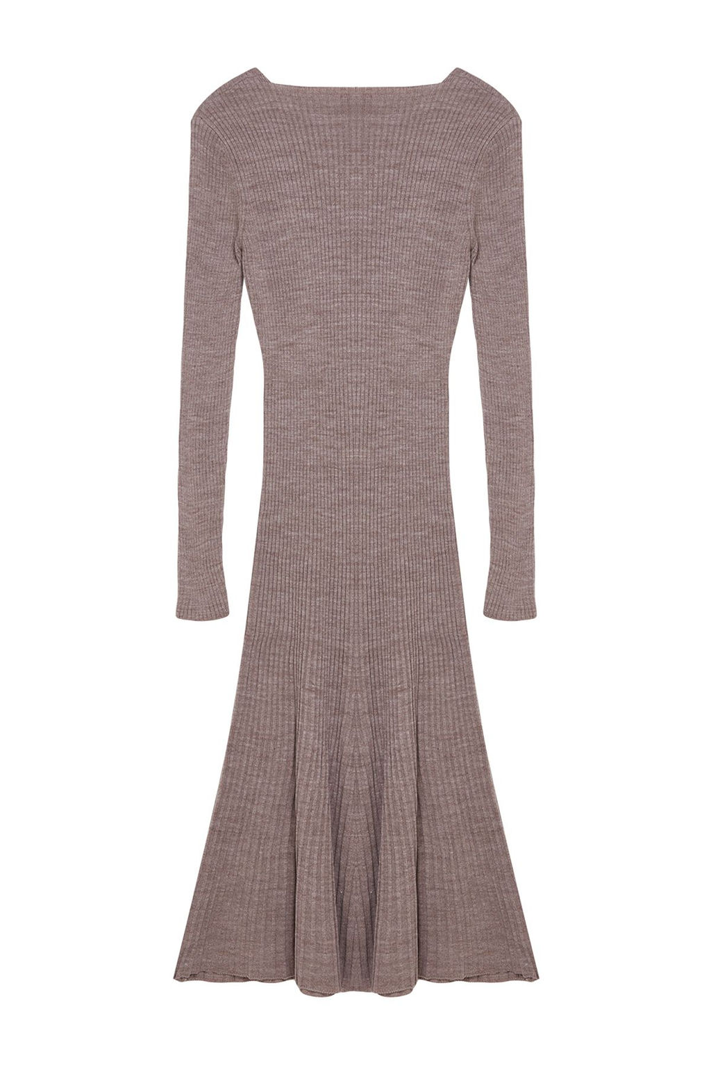 TRENDYOLMILLA Bordo Midi Triko Etek Ucu F?rf?rl? Elbise TWOAW25EL00055 фото 7