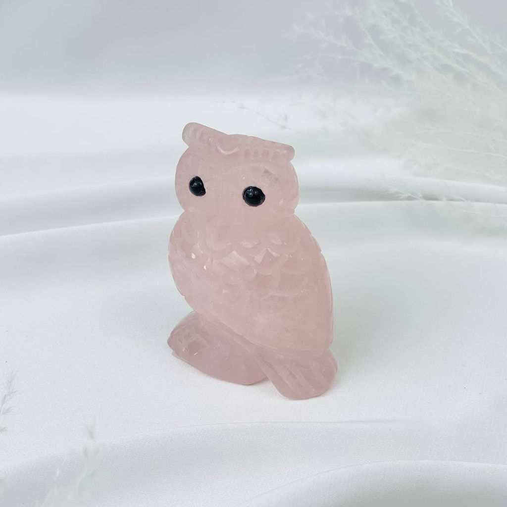 Фигурка Сова из Розового кварца