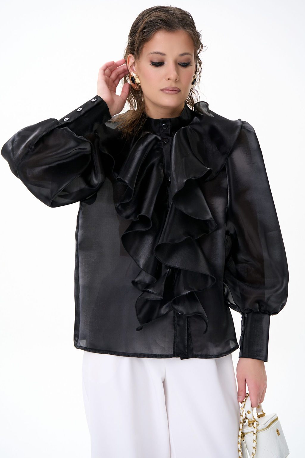 Рубашка Алиша (черный) - Эльза фото 23