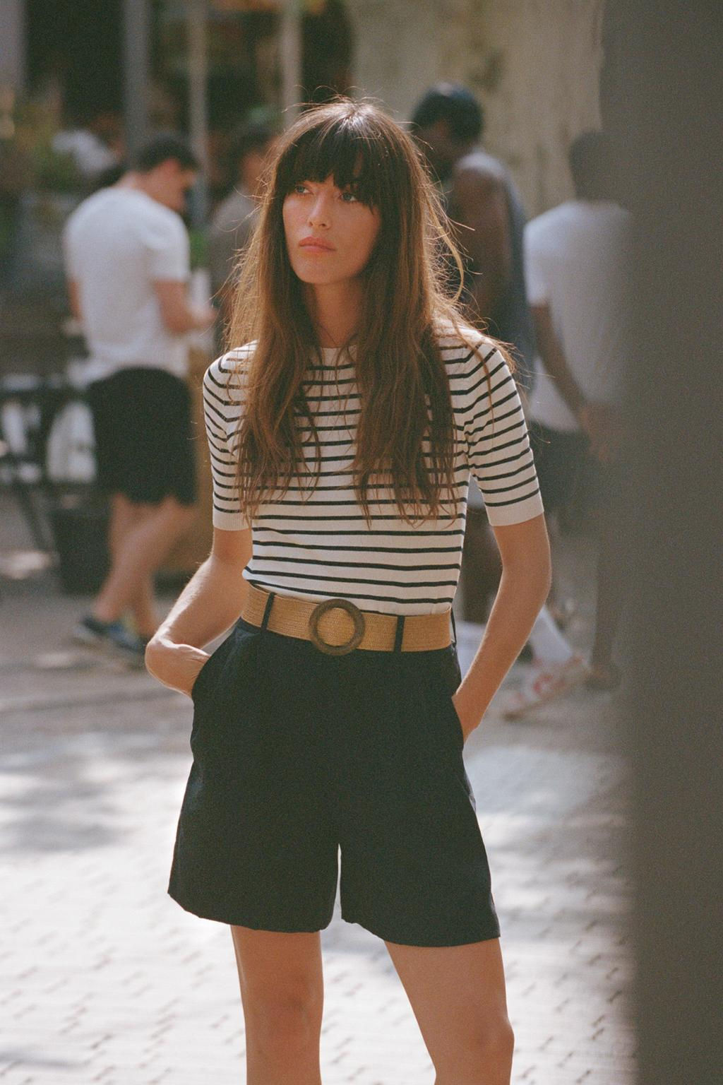 BASIC PLAIN KNIT SHORT SLEEVE TOP - Zara фото 4