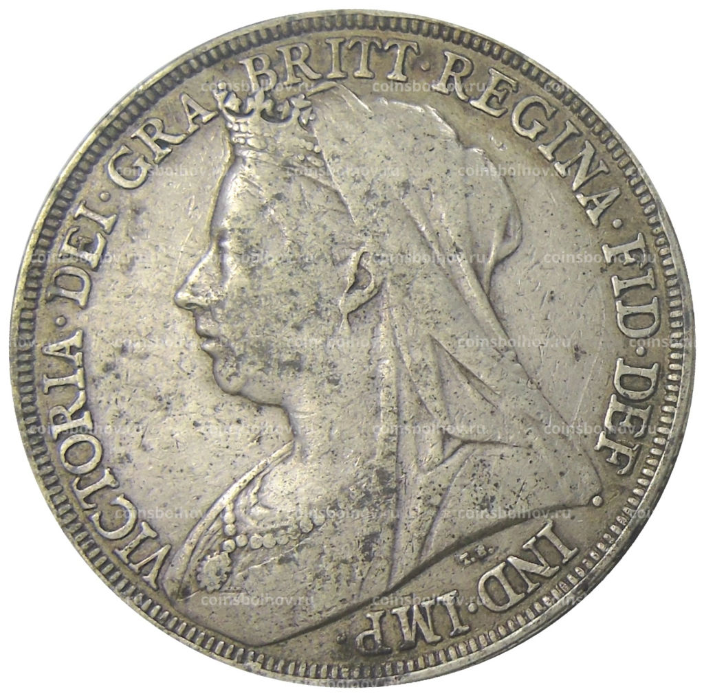 Монета 1 крона 1896 года Великобритания