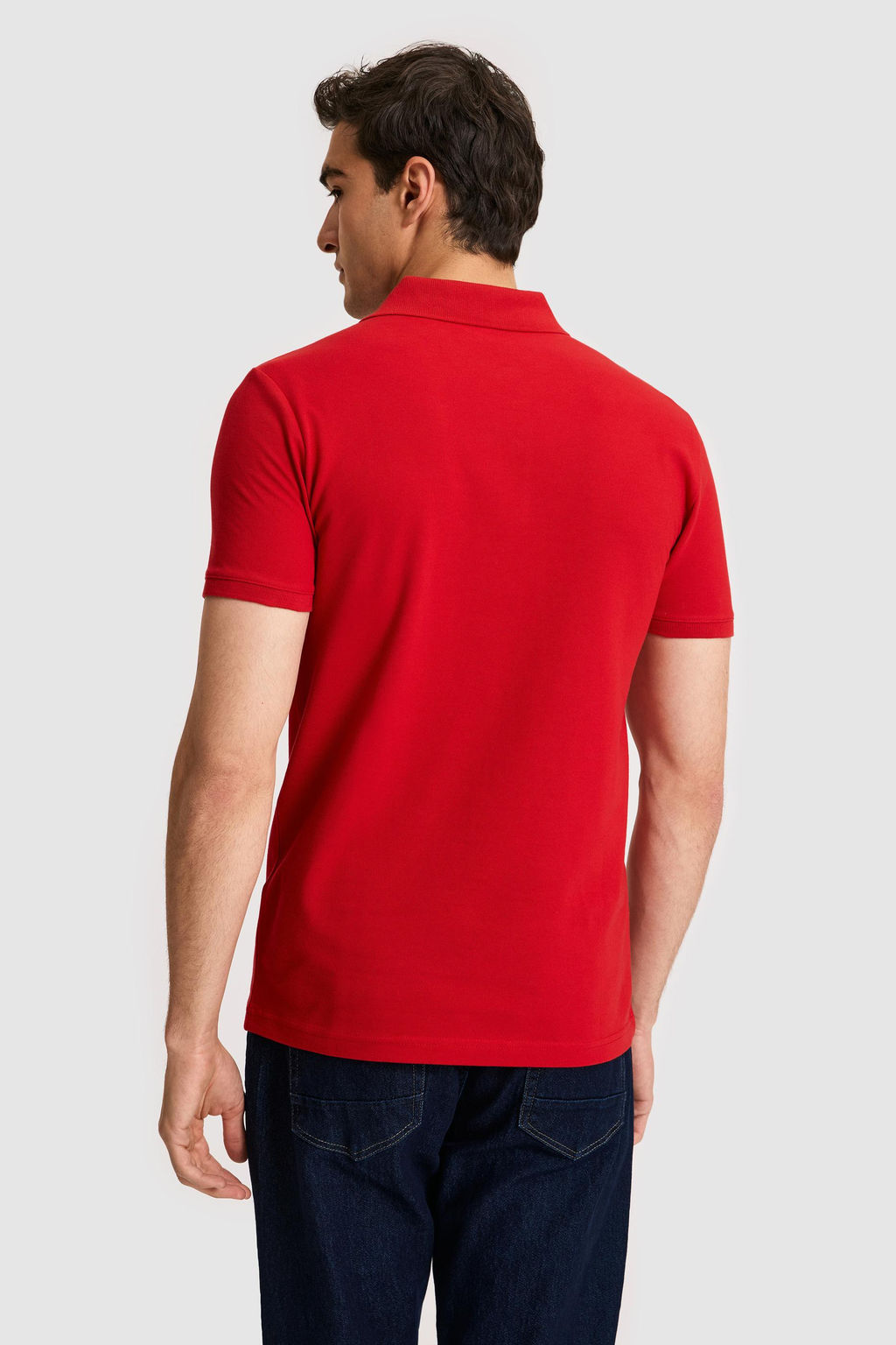 Erkek Slim Fit Polo Yaka K_rm_z_ Basic Ti__rt - U.s. polo assn фото 5