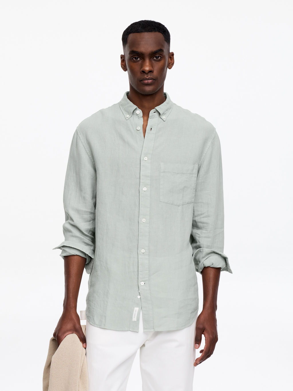 Camisa de lino holgada - H&m фото 5