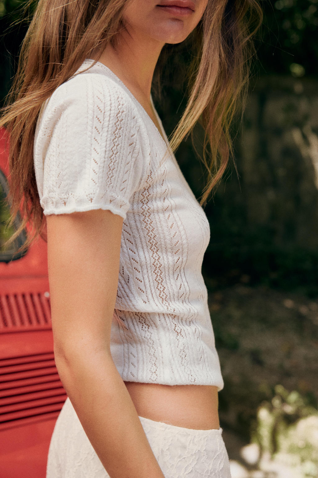 TOP PUNTO POINTELLE / Blanco