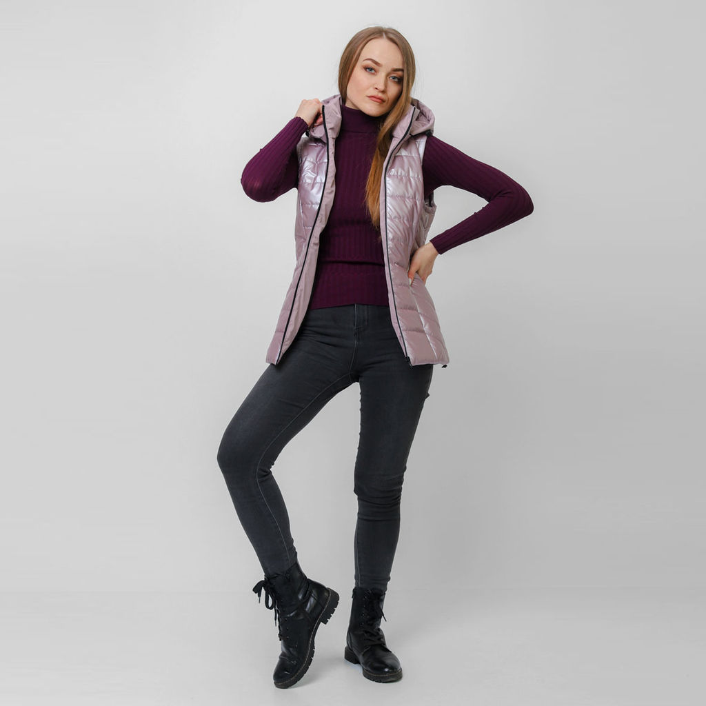 RODOS Жилет женский демисезон М-249 Светло-розовый  фото 3