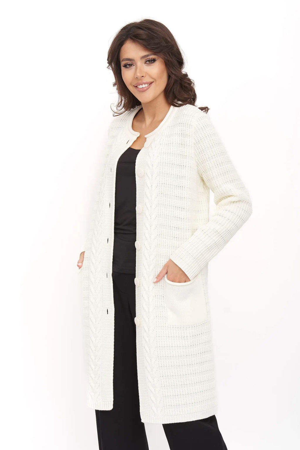 Кардиган 351979/молочный