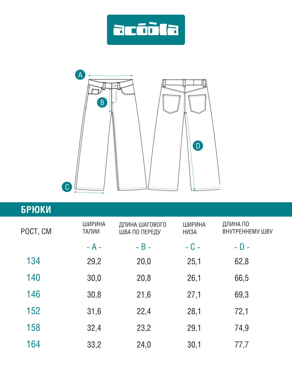 ACOOLA / Брюки джинсовые детские для девочек Poka1 черный  фото 6