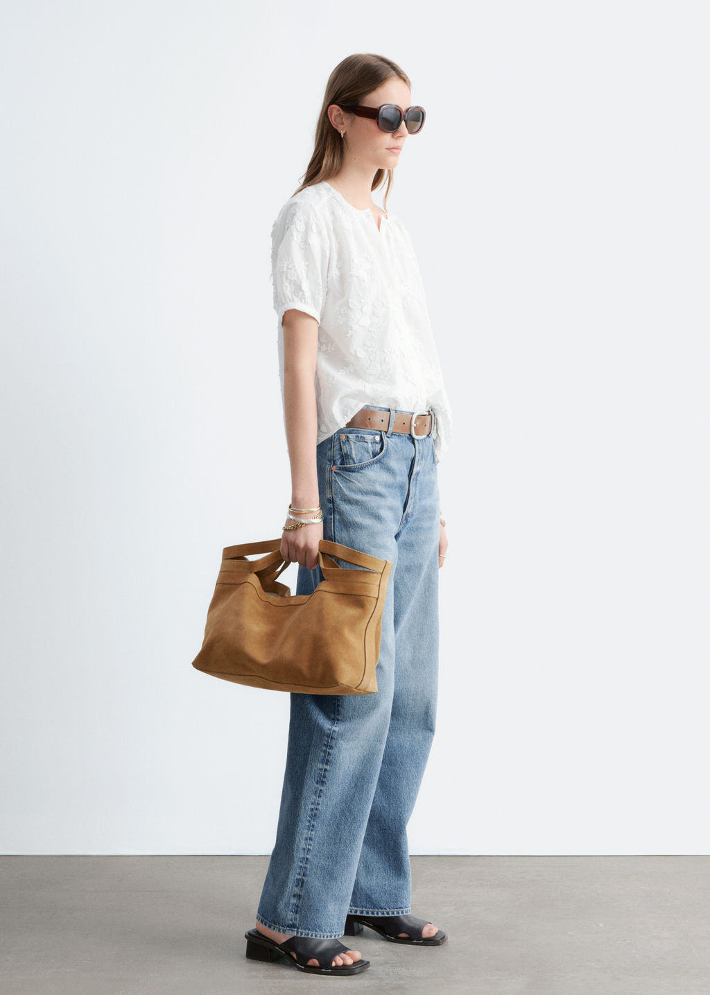 Blusa de corte holgado con mangas abullonadas - H&m фото 6