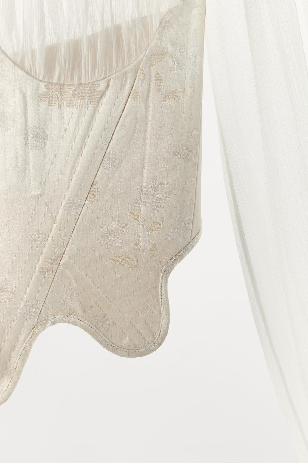 BLUSA CORS? COMBINADA JACQUARD / Estampado - Zara фото 5