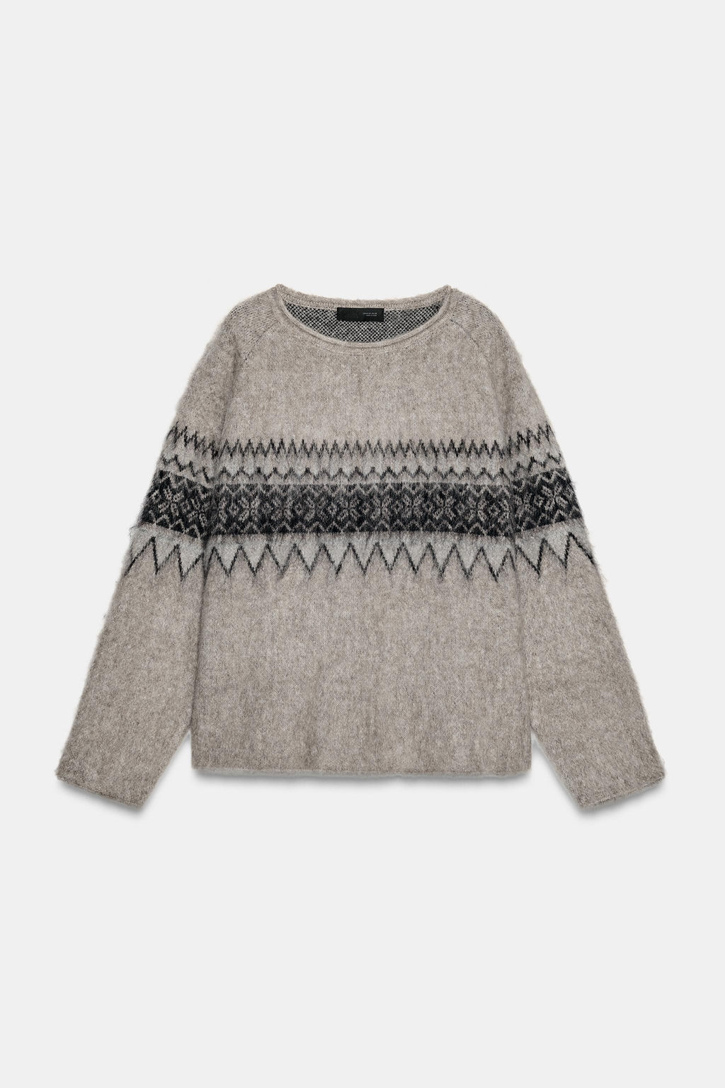 JACQUARD KNIT JUMPER WITH BRUSHED EFFECT - Zara фото 6