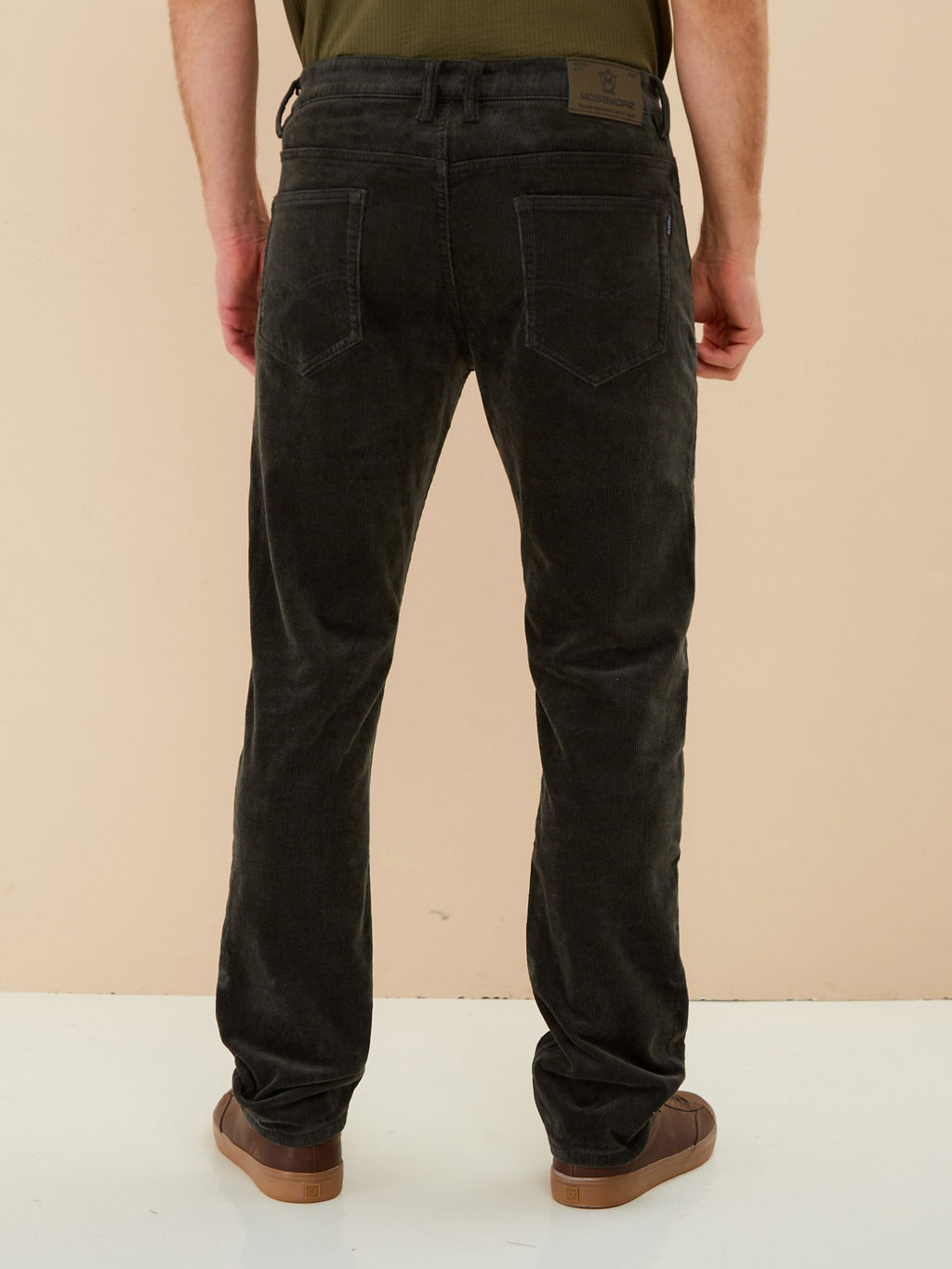 Утепленные мужские вельветовые брюки прямого кроя на флисе - Mossmore фото 29