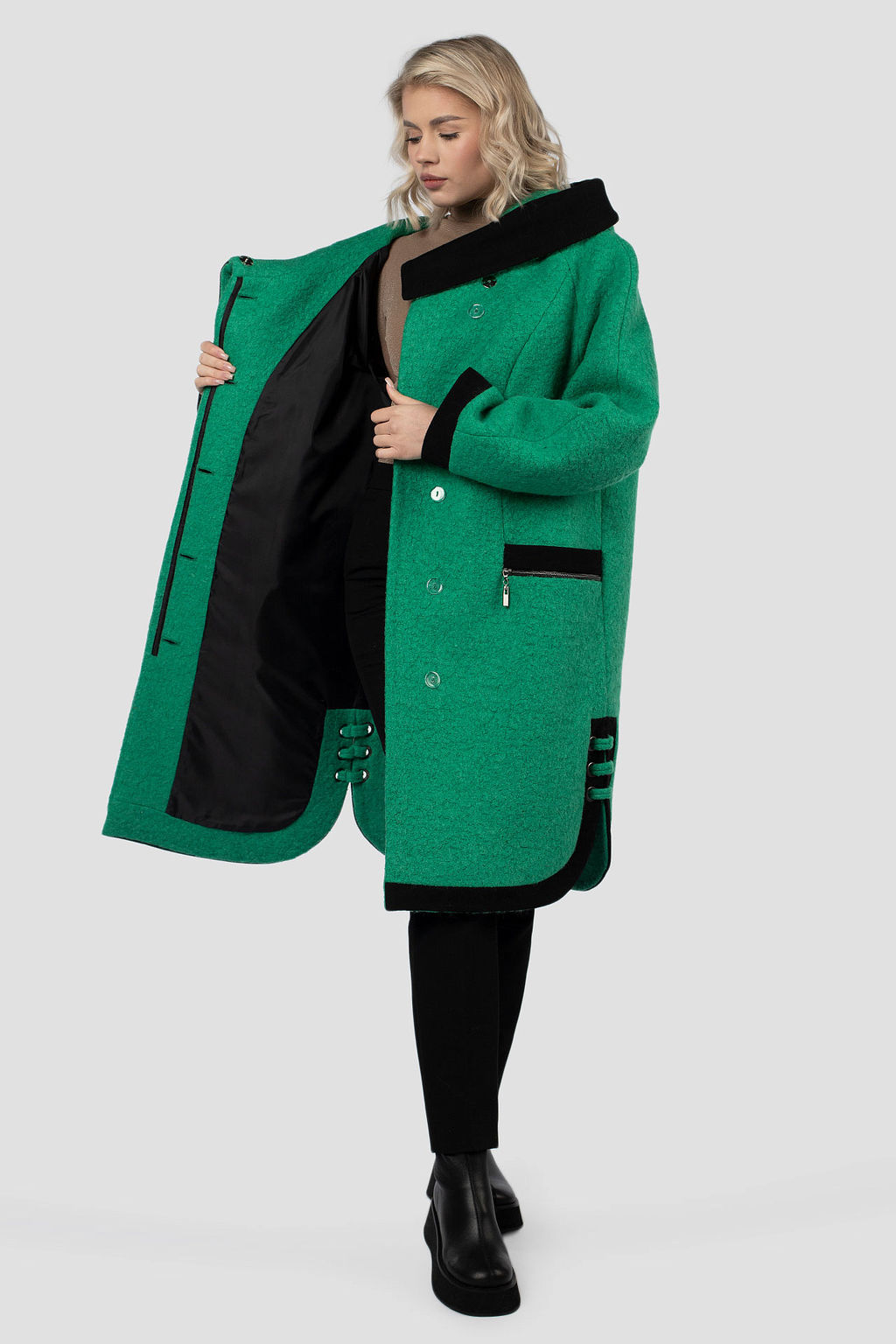 01-11954 Пальто женское демисезонное - El podio фото 3