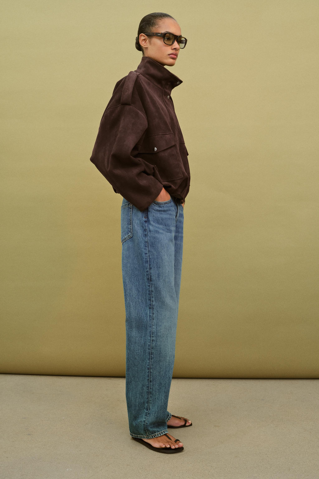 FAUX SUEDE JACKET WITH TABS - Zara фото 11