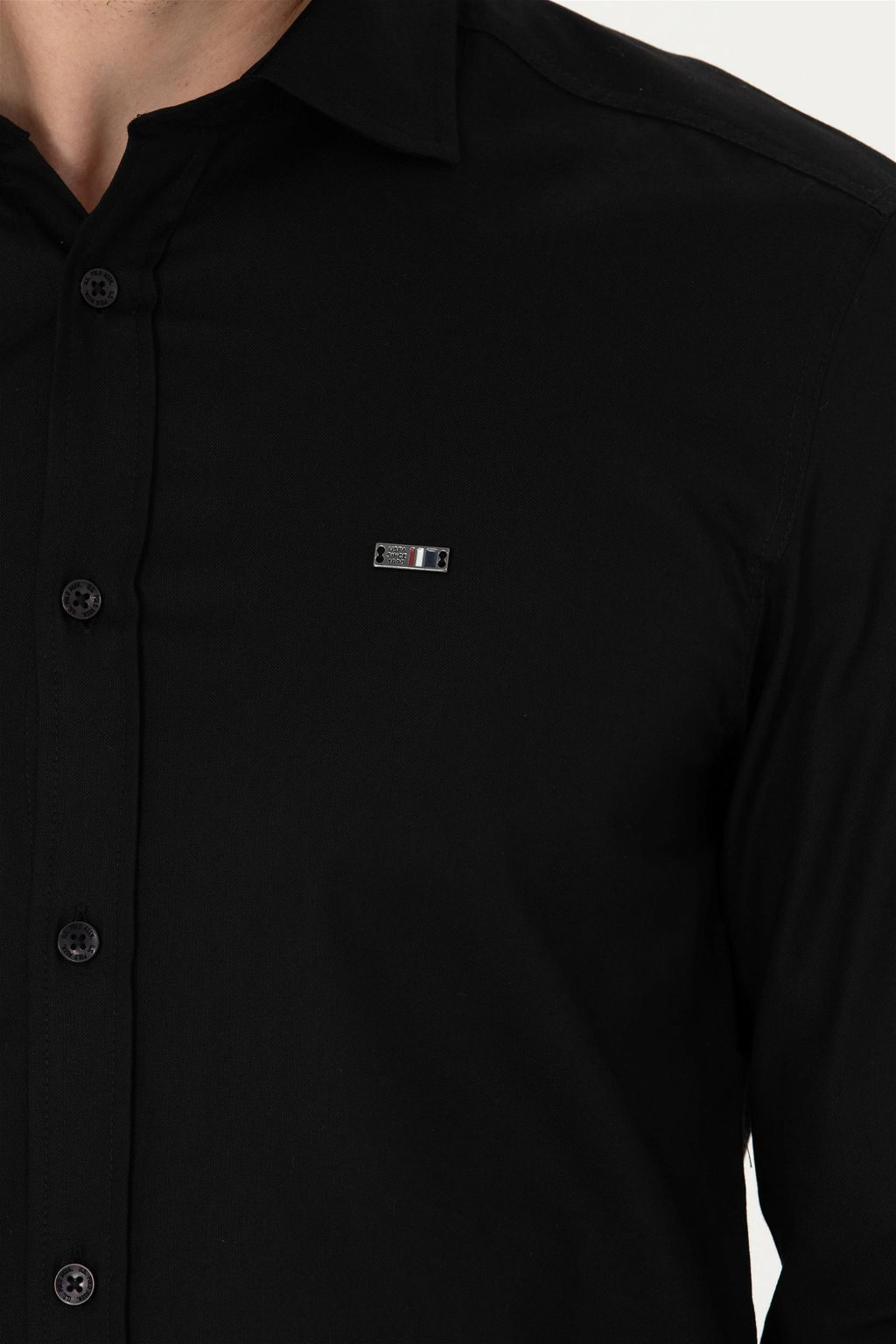 Мужская черная базовая рубашка с длинным рукавом Неожиданная скидка в корзине - U.s. polo assn фото 7