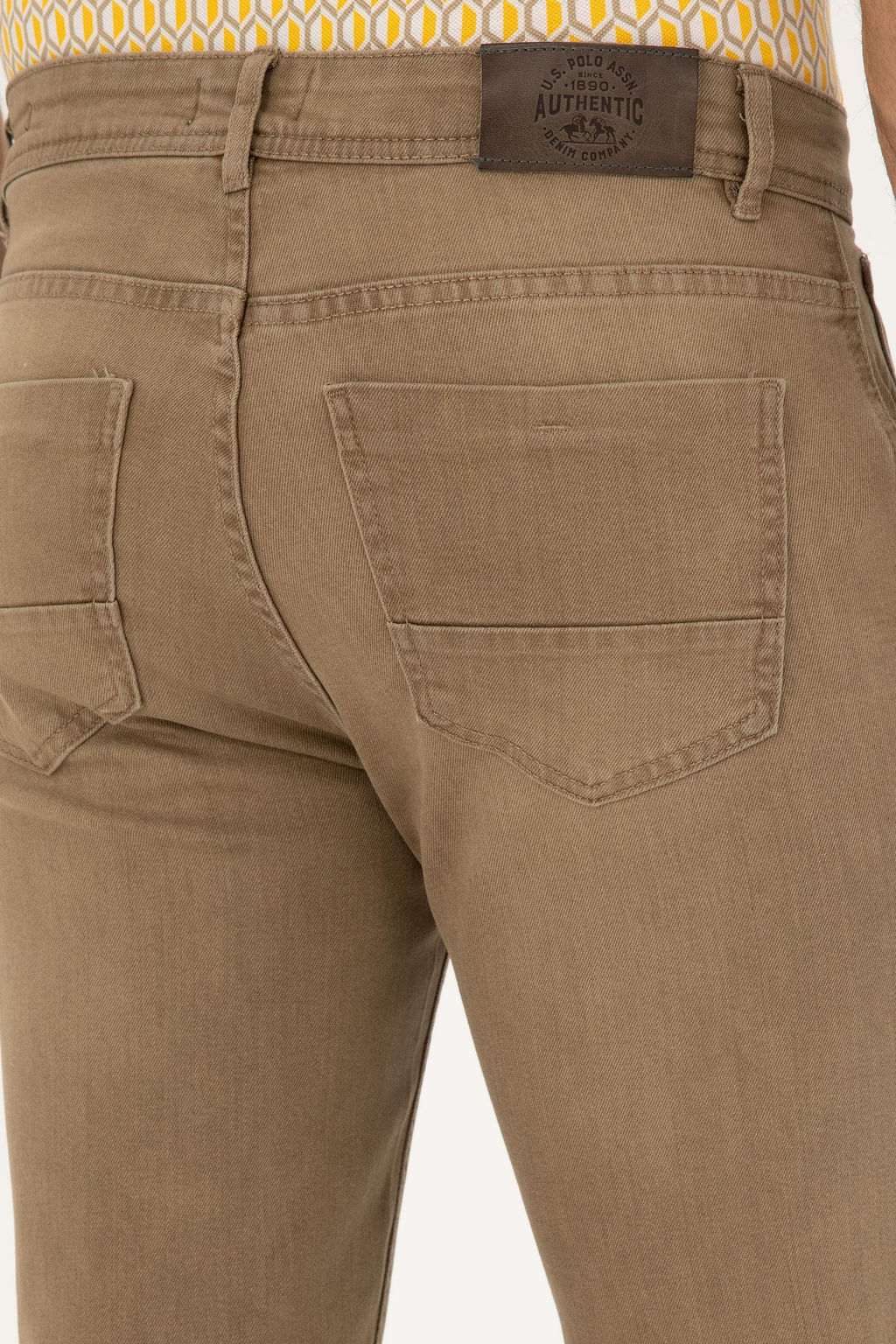 U. S. Polo Assn / Мужские джинсовые брюки светло-хаки - U.s. polo assn фото 6
