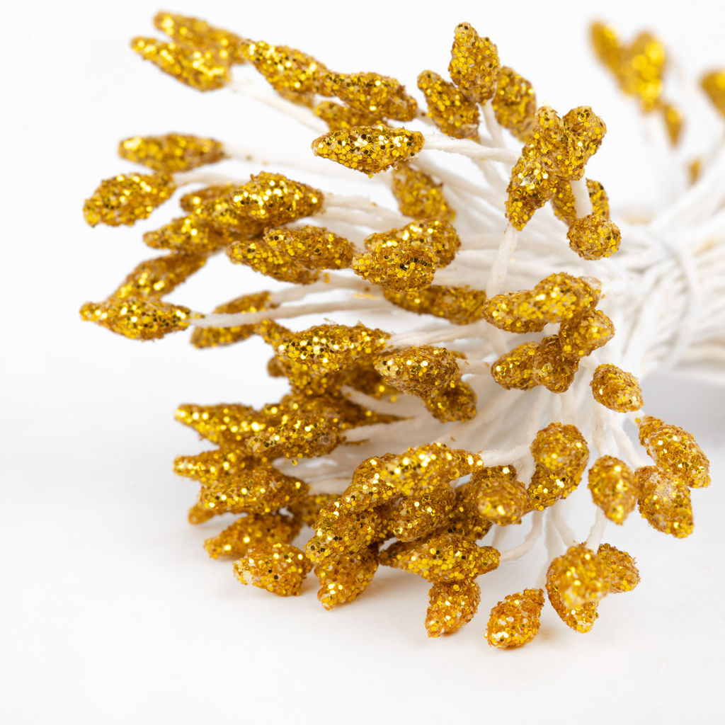 Blumentag Тычинки для искусственных цветов TIC/M-2 10 х 85 шт под золото/gold фото 5