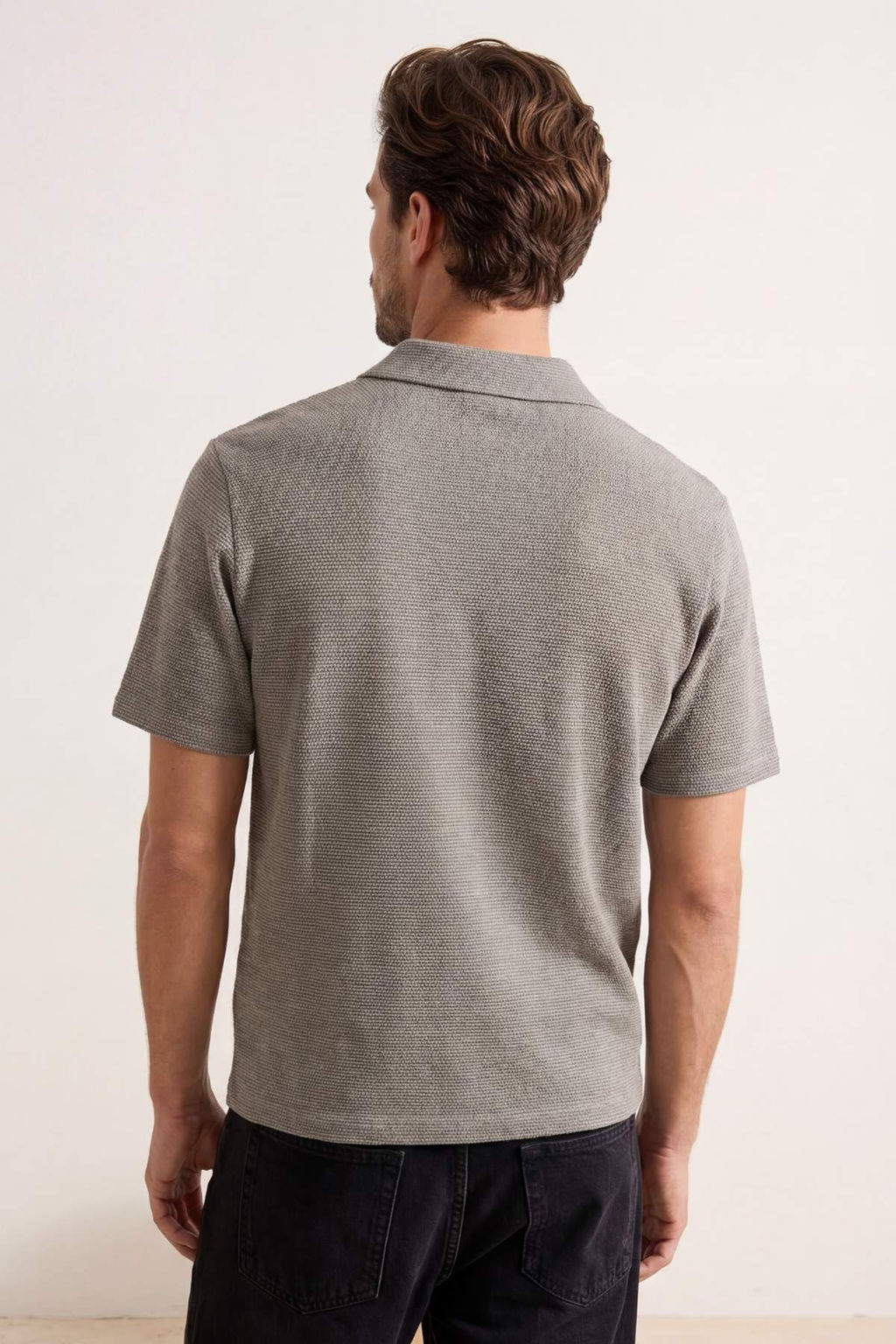 Haki Regular/Normal Kesim Dokulu Polo Yaka T-shirt TMNSS26PO00009