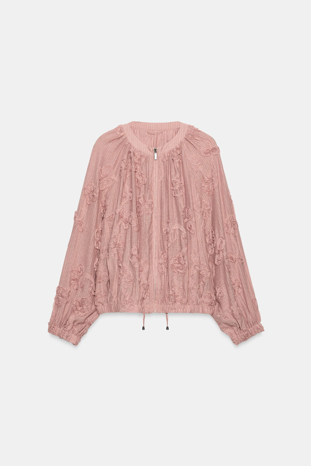 CHAQUETA OVERSIZE ESTRUCTURA FLORES / Rosa pastel - Zara фото 6