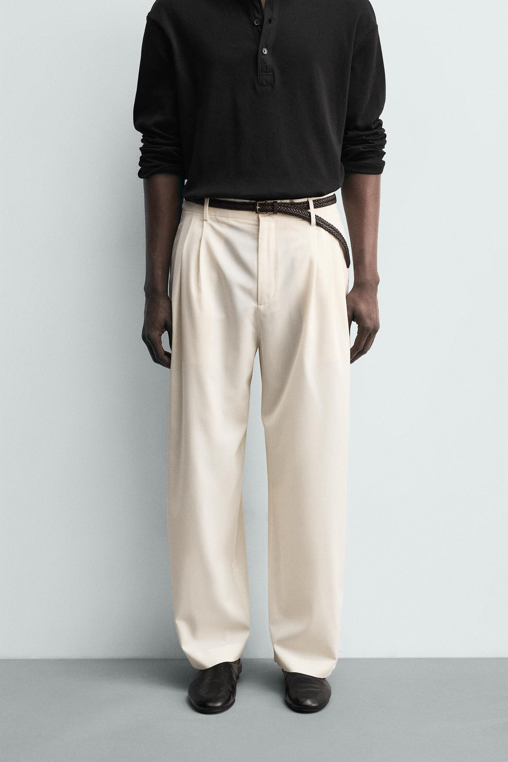 PLEATED WOOL BLEND TROUSERS - Zara фото 2