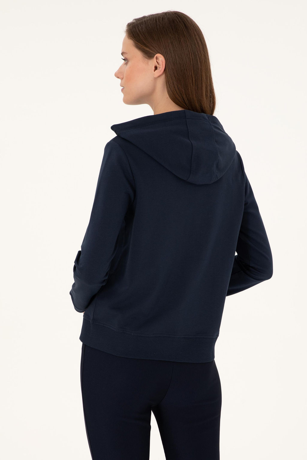 Женская темно-синяя толстовка с капюшоном Неожиданная скидка в корзине - U.s. polo assn фото 5