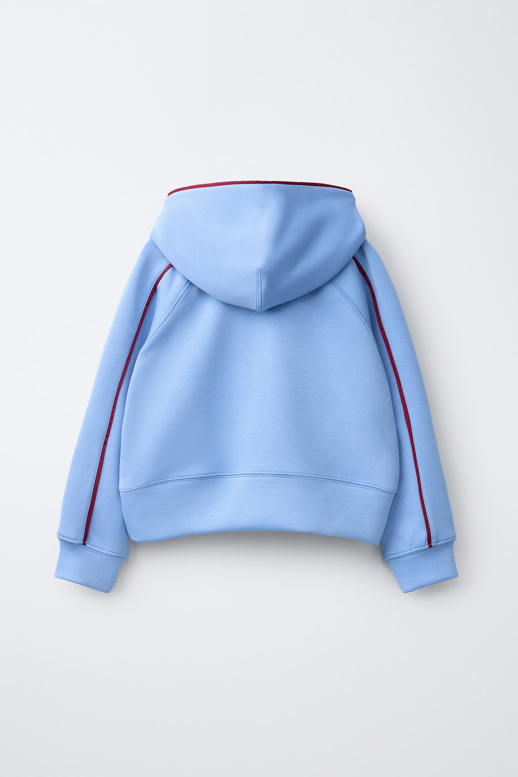 SUDADERA CAPUCHA CONTRASTE / Azul claro - Zara фото 3