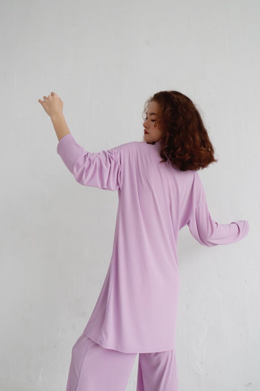 7389 Костюм трикотажный в стиле бохо лавандовый - Martichelli фото 4