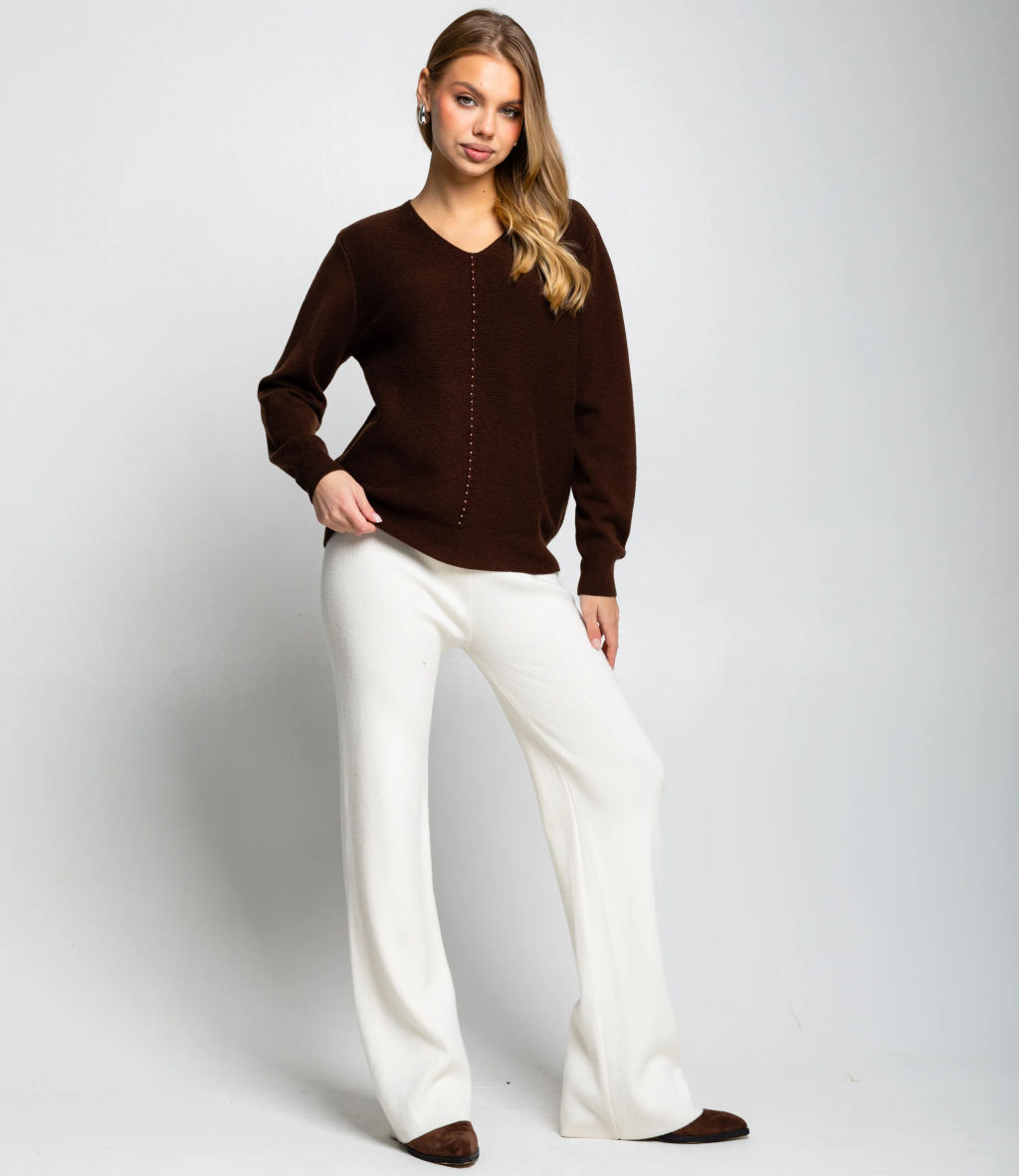 Джемпер #КТ8208, шоколадный - Dommod фото 4