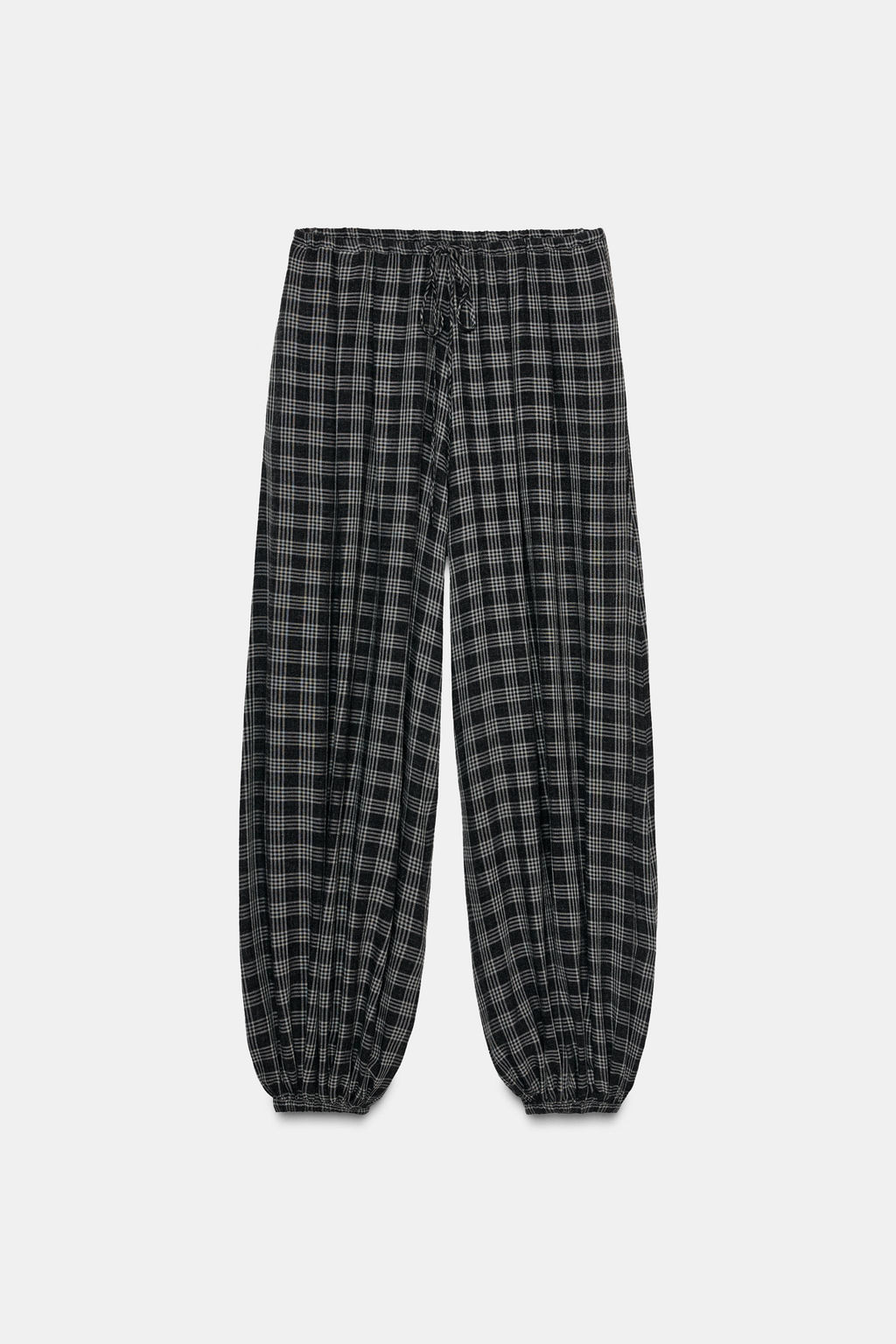 ZW COLLECTION CHECKED BLOOMER TROUSERS - Zara фото 2