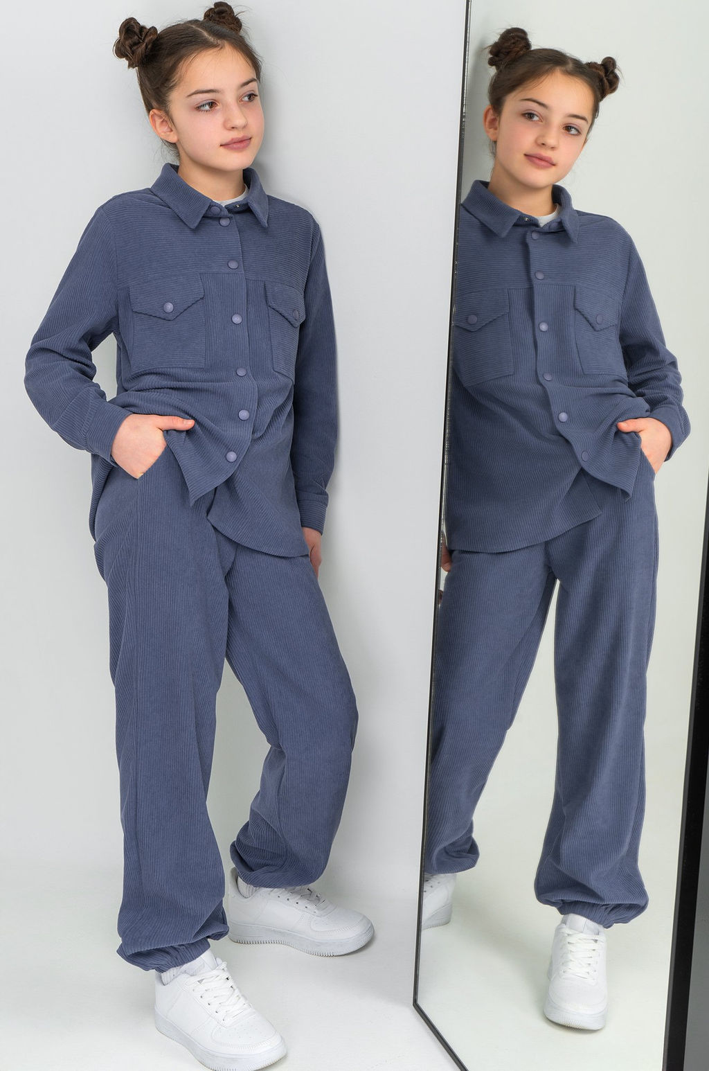 Вельветовый костюм для девочки Happyfox