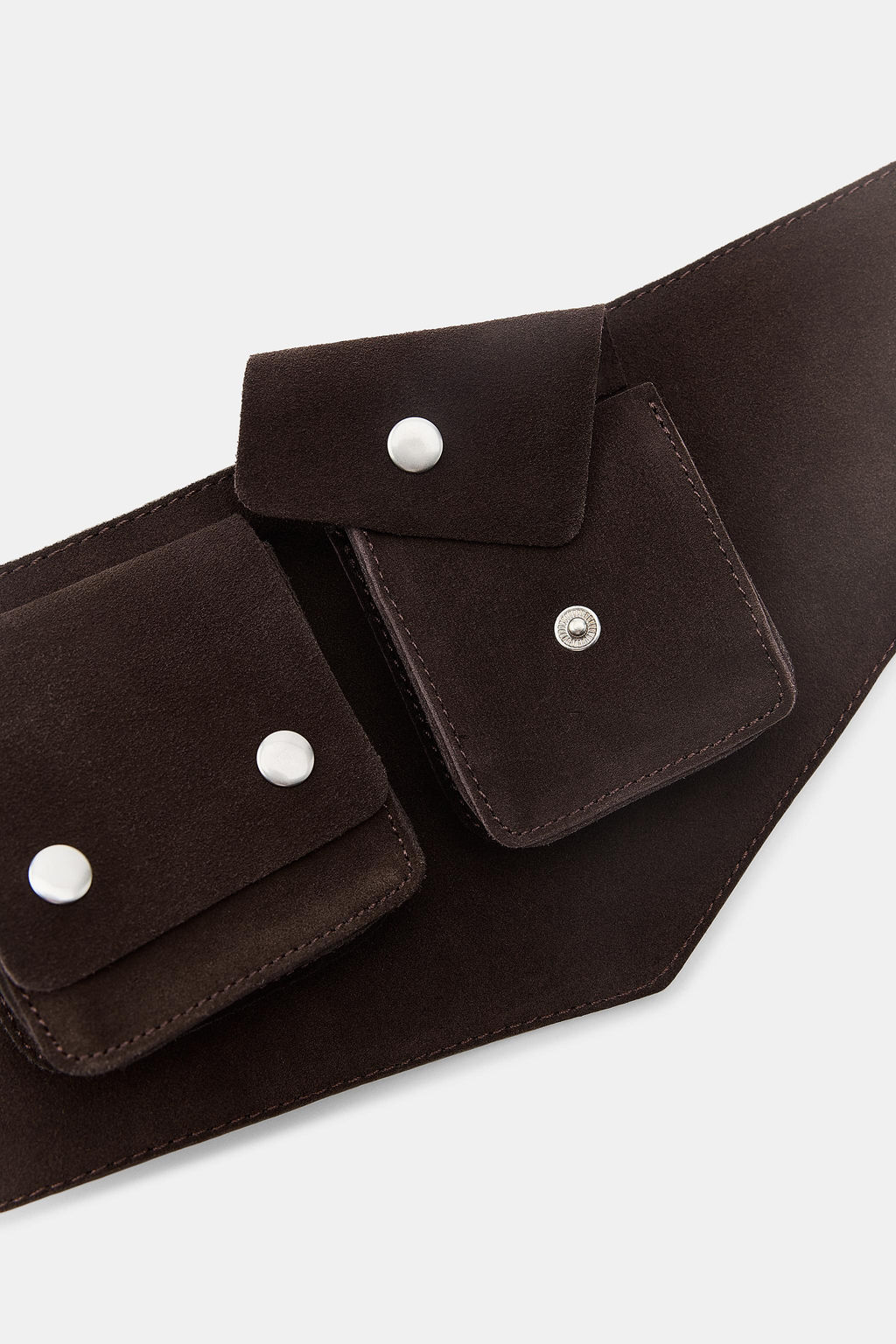 LEATHER CORSET BELT WITH POCKETS - Zara фото 3