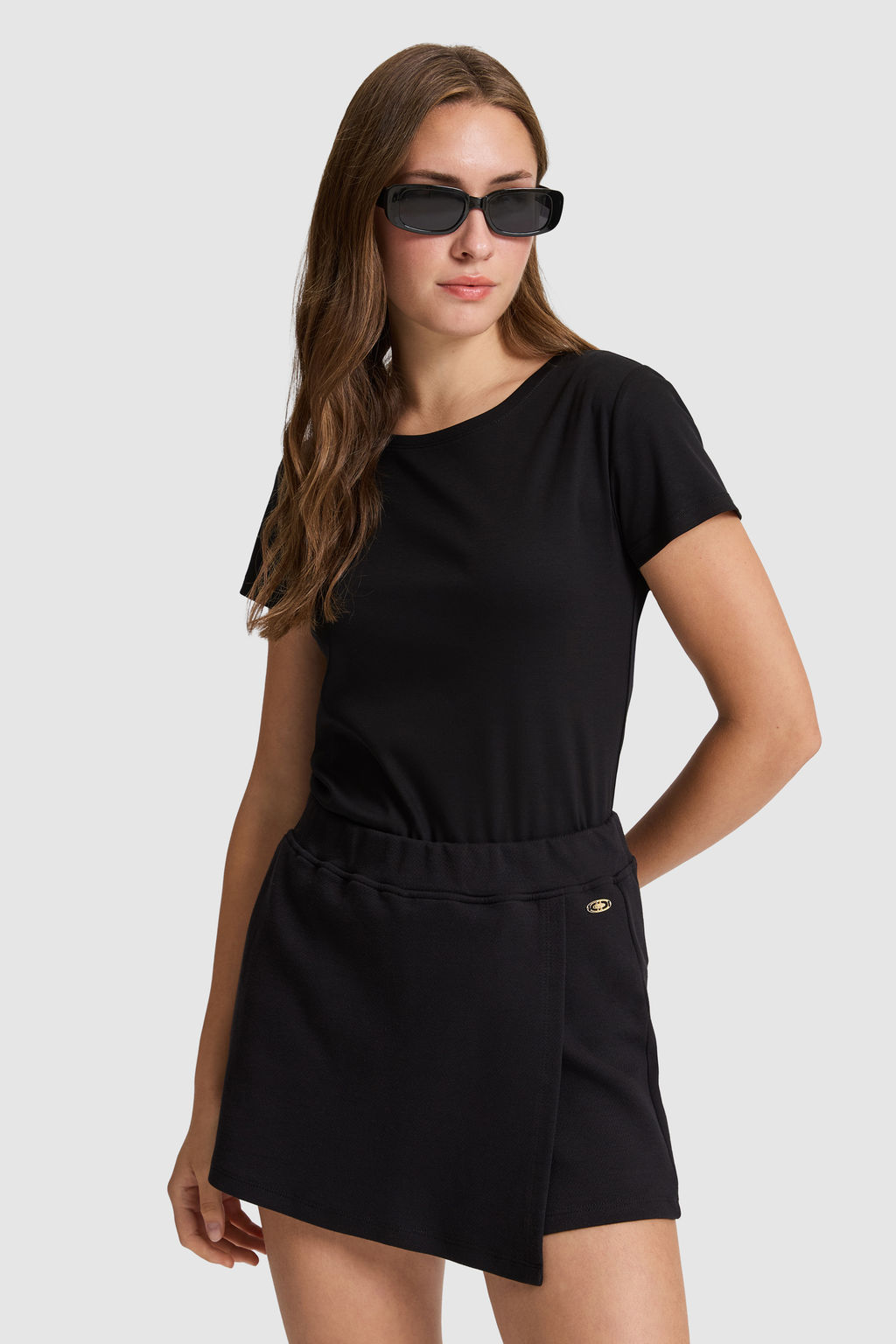 Kad_n Siyah Bisiklet Yaka Basic Ti__rt - U.s. polo assn фото 3