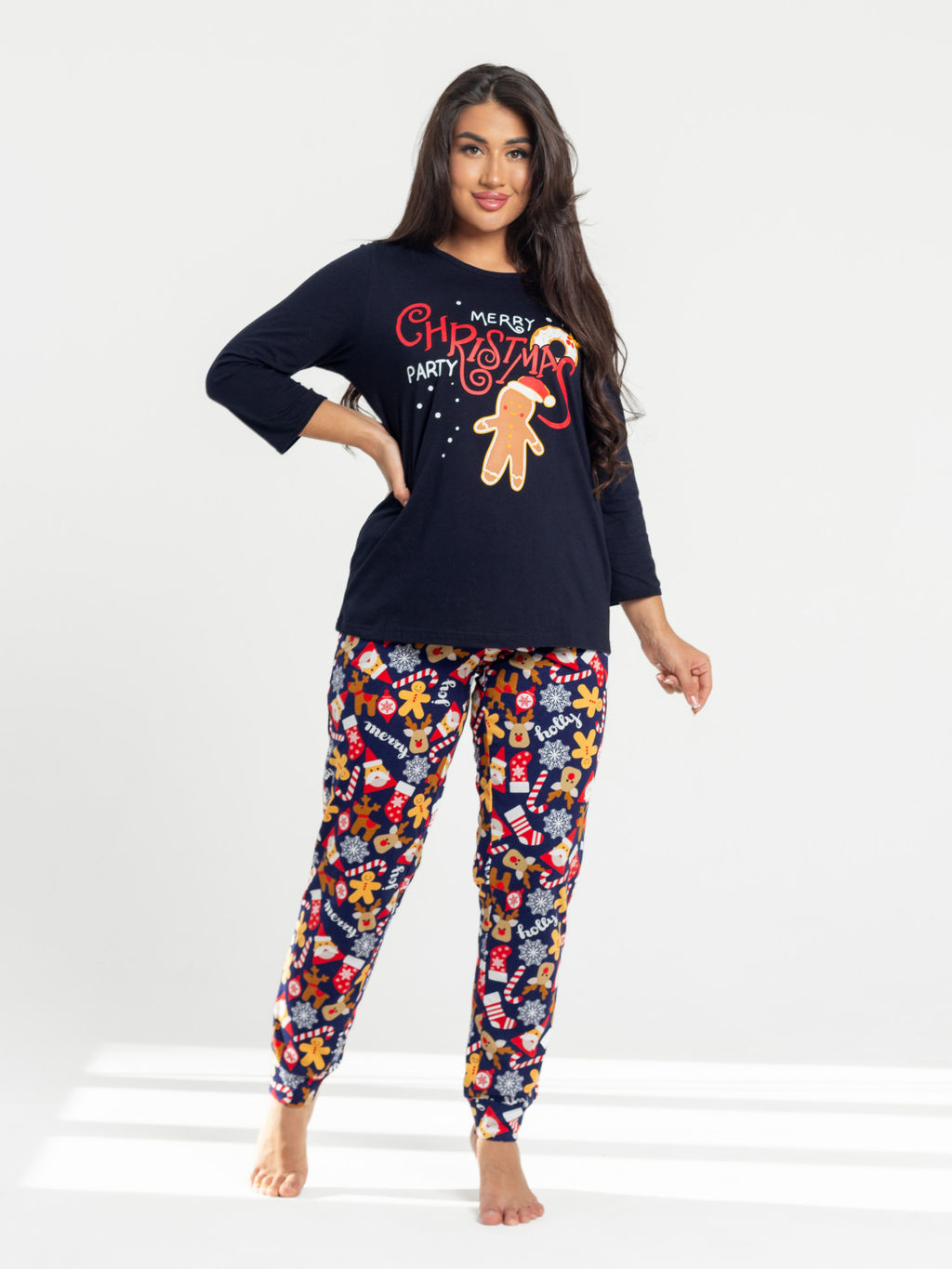 Пижама женская кулирка с брюками "ПРЯНЯ"