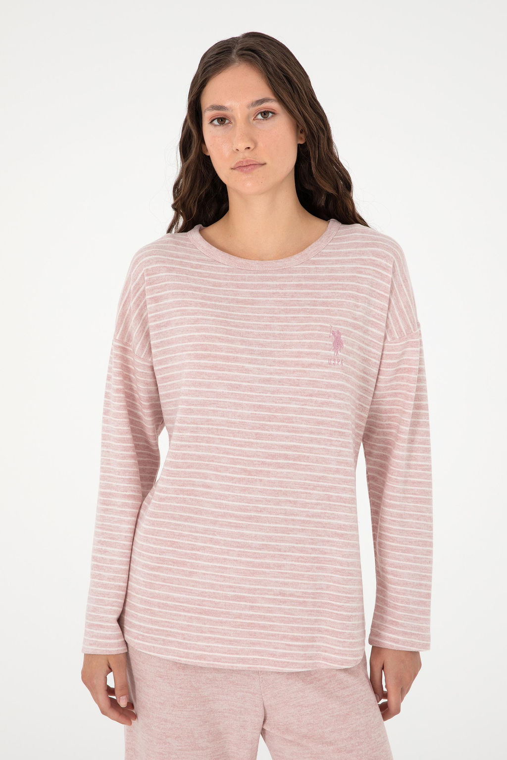 Женский розовый пижамный комплект Неожиданная скидка в корзине - U.s. polo assn фото 3