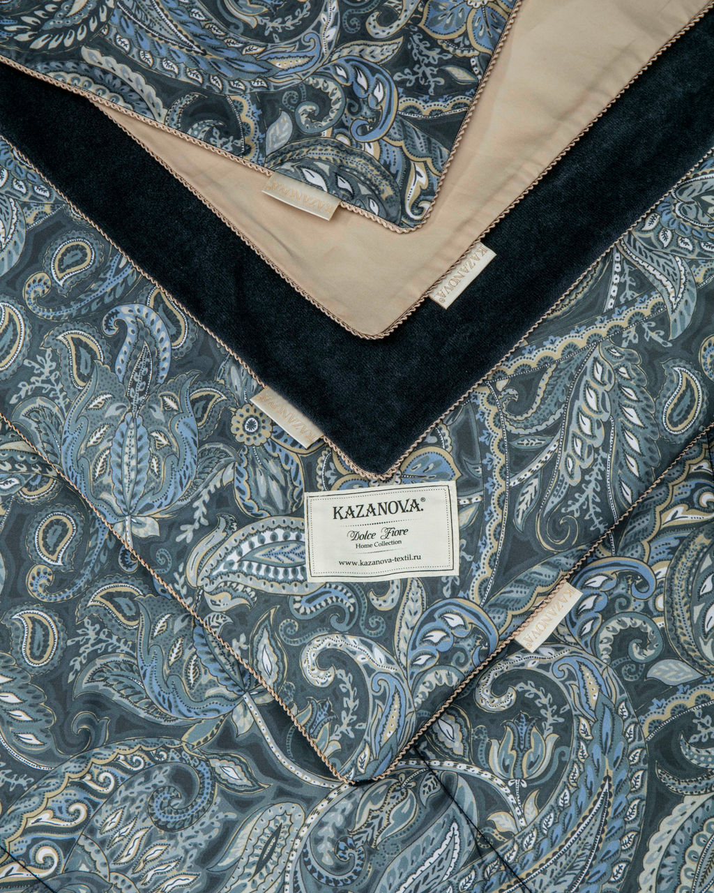 Маркос (индиго бежевый) АВС Cotton комплект - Kazanov.a. фото 6