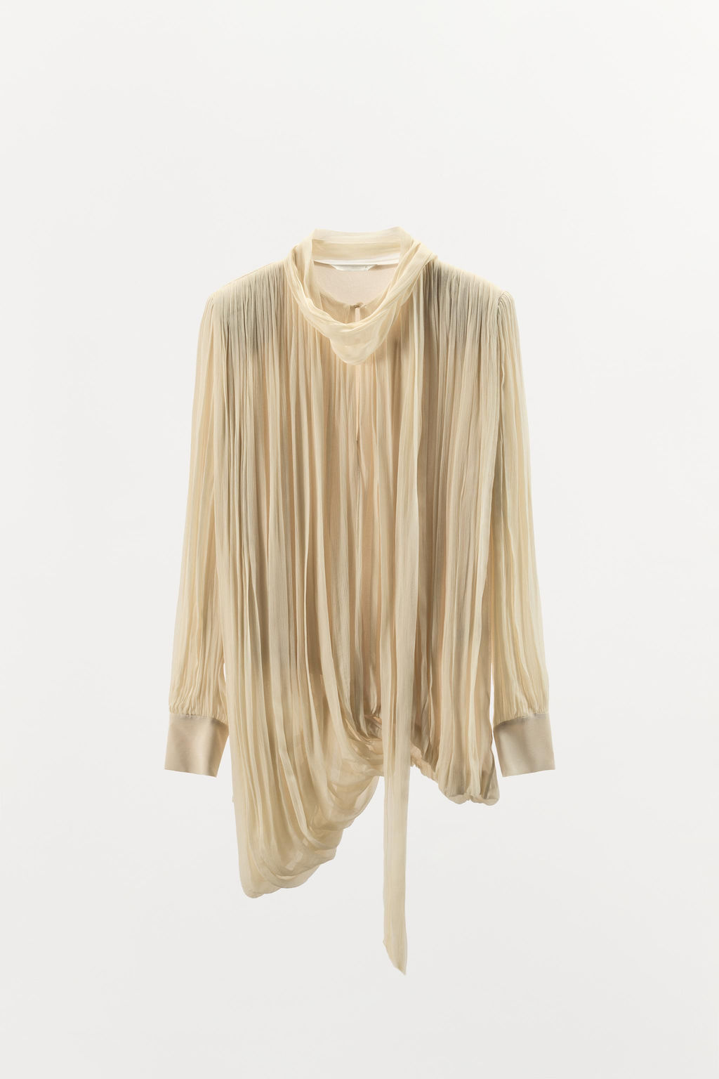 ZW COLLECTION LIMITED EDITION DRAPED BLOUSE WITH SHOULDER PADS - Zara фото 5