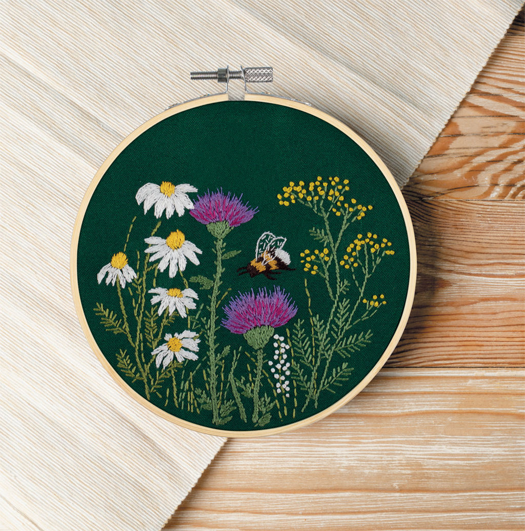 Набор для вышивания PANNA Живая картина JK-2233 Шмель и чертополох 13 х 13 см