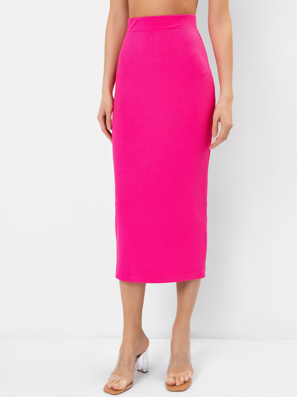 Юбка женская миди в ярко-розовом оттенке я.розовый 152779 - Mark formelle фото 2