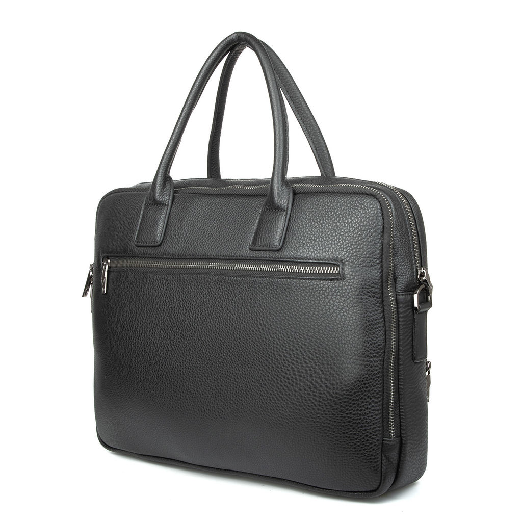 5592-1 black, Мужская кожаная сумка "Деловая", Barcelo Biagi