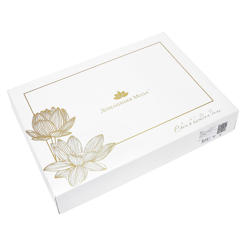 Постельное белье, комплект 1,5 спальный "Я твой" 4 предмета: пододеяльник 145х215см на пуговицах, простыня 150х220см, 2 наволочки 70х70см с клапаном-запахом, твил-сатин 115г/м2, хлопок 100%, подарочная коробка 50х36,5х7см с ПВХ вставкой 47х34х5см (20